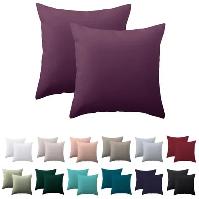 Immagine prodotto di Set di 2 federe per cuscini, 80x80 cm, colore lilla, in microfibra