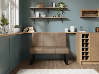 Produktbild von JKG Meble Essbank für Küche - Sitzbank Esszimmer - Esszimmerbank Küche - Velours - Küchensofa - Braun - 100cm