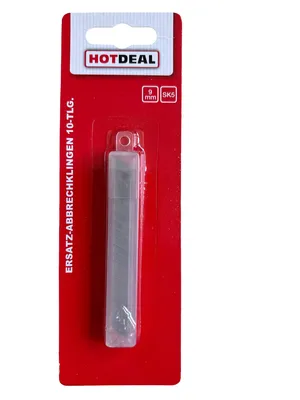 Produktbild von 10 -2000 Stk. Abbrechklingen 9mm oder 18mm, Ersatzklingen Abbrechklinge  Cuttermesser Teppichmesser 9mm 10 Stück