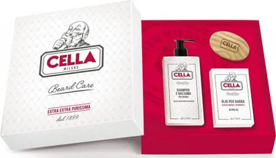 Produktbild von Cella Geschenkset mit Bartshampoo, Bartöl & Bartbürste