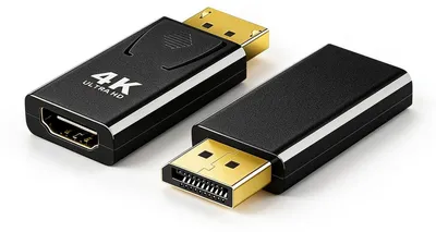 Immagine prodotto di Adattatore DisplayPort 4K a HDMI, convertitore DP a HDMI, confezione da 2 pezzi