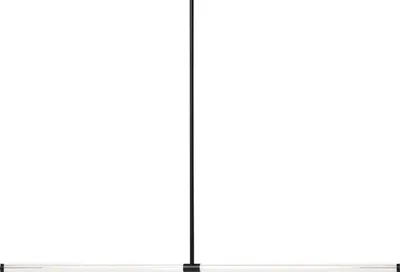 Produktbild von BELIANI LED Pendelleuchte Schwarz Metall Lineares Design 1-Flammig Moderner Minimalistischer Stil für Esszimmer