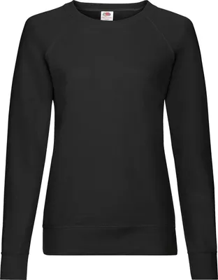 Produktbild von Lightweight Raglan Sweat Lady-Fit ,Farbe: schwarz ,Größe: S