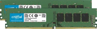 Produktbild von Crucial 2x4GB DDR4, 8 GB, 2 x 4 GB, DDR4, 2400 MHz, 288-pin DIMM