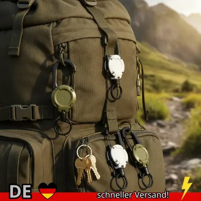 Produktbild von 1 2 4 Stück Ausziehbare Einziehbare Halter Schlüsselanhänger Abzeichenrollen