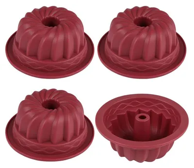 Produktbild von 4er Set Gugelhupfformen Silikon Ø 10 cm