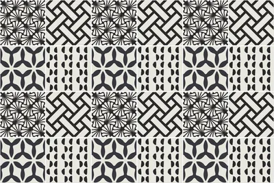 Produktbild von Fliesenaufkleber 20 x 20 cm – 24 Stück – Selbstklebend – Wasserfest – Pflegeleicht – Hitzebeständig – Für Küche & Bad – Geometrische Verschränkungen