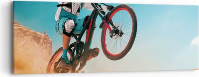 Produktbild von Bild auf Leinwand - Leinwandbild - Fahrrad Sport Helm - 90x30cm - Wand Bild - Wanddeko - Wandbilder - Leinwanddruck - Bilder - Kunstdruck - Wanddekoration - Leinwand bilder - Wandkunst - AB90x30-4098