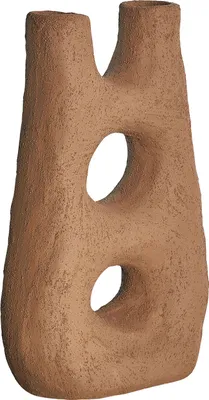 Image de Vase à fleurs en grès Uaru 27 Cm Marron Lumarko