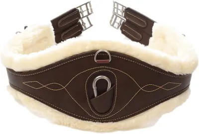 Productafbeelding van Paarden Buikriem - Elastische Riem - Comfortabel Rijden - Anatomisch Gevormd - 130 cm - Bruin