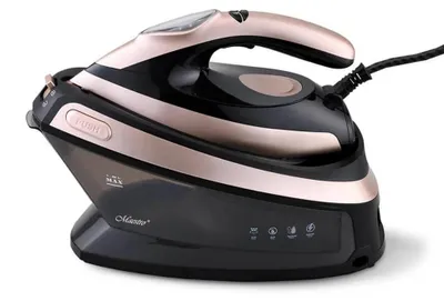 Produktbild von Maestro MR-320C Dampfbügelstation 2400 W 1 5 l Keramik-Bügelsohle Schwarz Rosa-Goldfarben