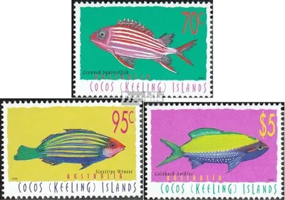 Produktbild von Briefmarken Kokos-Inseln 1998 Mi 367-369 (kompl.Ausg.) postfrisch Fische