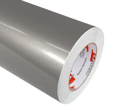 Produktbild von DecoMeister Möbelfolie selbstklebend 100x50 cm - Silber Hochglanz - Einfarbig Klebefolie für Möbel - Klebefolie Möbel für einfache Anwendung, ideal für die Renovierung von Küche oder Bad - Möbelfolie