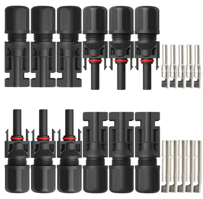 Produktbild von PV Solarstecker Stecker wasserdicht Solarkabel Buchse Verbinder 1-100 Paar 1500VMenge Solarstecker:6-Paar