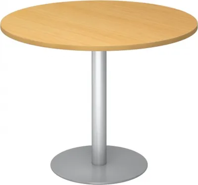 Produktbild von BISTRO F100R S - System Konferenztisch Buche Silber Ø 100