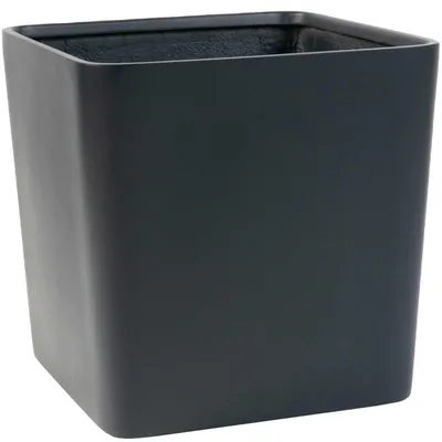 Produktbild von VIVANNO Pflanzkübel Fiberglas CADRAT Würfel, Anthrazit matt - 35x35x35 cm