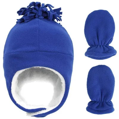 Produktbild von Baby- und Kinder-Mützen-Set - Fleece, Blau