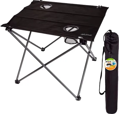 Produktbild von Zusammenklappbarer Textil-Camping-Tisch mitTragetasche 61x53x51