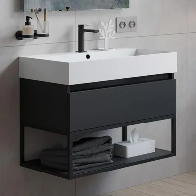 Produktbild von pianura Giulia Waschtisch mit Unterschrank 80 cm, mit 1 Hahnloch