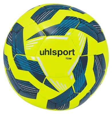 Image de Uhlsport Team (Sz. 4) Ballon D'entraînement - Jaune Fluo / Marine / Blanc | Taille: 4