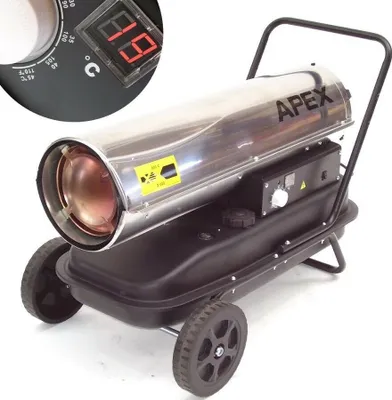Produktbild von Edelstahl Heizkanone 30kW Diesel Heizung 55519 Ölheizgerät Bautrockner Bauheizer