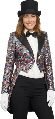 Produktbild von Glitzer Pailletten Frack für Damen | Multicolor  Größe: S