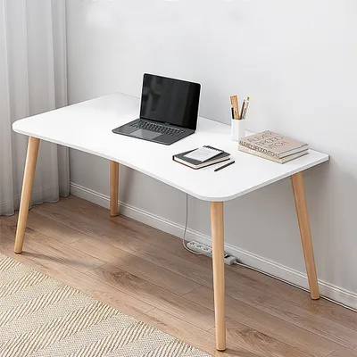 Produktbild von 360Home Schreibtisch Computertisch Massivholz ohne Stuhl Weiß 70*40cm