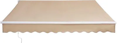 Imagen del producto de Toldo retráctil manual – 250 x 200 cm. Toldo para terraza – pantalla solar retráctil – toldo de poliéster impermeable para puertas y ventanas de terraza – incluye manivela para jardín y balcón