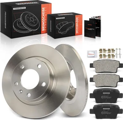 Image de Frankberg 2x disques de frein 4x plaquettes de frein essieu arrière pour Opel Corsa D S07 1.4L 1.6L 1.7L 2006-2014