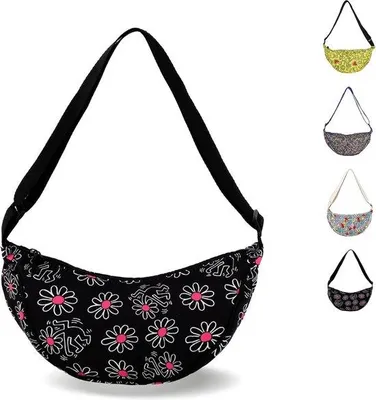 Produktbild von Famanu Schultertasche Nylon für Damen, Verstellbarer Schulterriemen, Einfarbig
