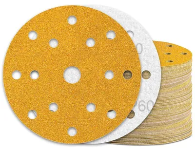 Produktbild von Schleifpapier Klett 150mm Körnung 60 15 Loch 60 Stück für Exzenterschleifer