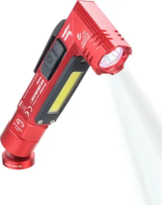 Zdjęcie produktu dla TROIKA ECO KNICKLICHT, Hand flashlight + Headband flashlight, Czerwony, Tworzywo sztuczne ABS, Aluminium, Przyciski, IPX4, COB LED
