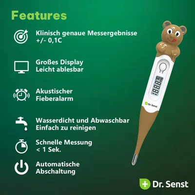 Imagen del producto de Dr.Senst 521-863900 Dr. Senst Digital Thermometer Bär DMT-437
