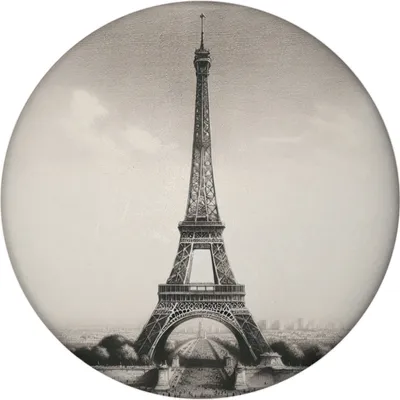 Produktbild von Paris Eiffelturm retro Magnet rund