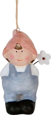 Produktbild von Hänger Junge | 4*3*7 cm   | Grau | Terrakotta | Junge | Clayre & Eef | 6TE0099