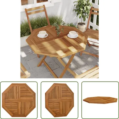 Immagine prodotto di The Living Store Piano del tavolo 80x80x2,5 cm ottagonale in teak massiccio