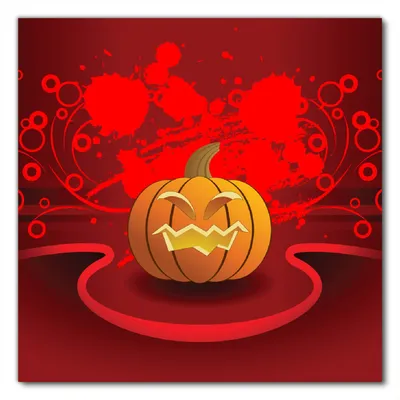Produktbild von Wallario selbstklebende Möbelfolie/ Tischdecke für Innen und Außen, Größe: 80 x 80 cm - Geschnitzter Halloween-Kürbis im Comic Stil