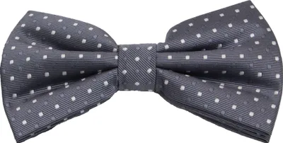 Produktbild von Fabio Farini - 1 Stück Herren Fliegen mit Punkten - Männer Querbinder Vorgebunden Bowtie Grau (Grau, Weiß)