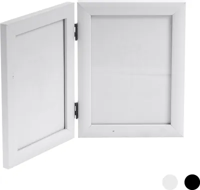 Produktbild von 5x7 Box Doppel-Fotorahmen in Weiß - faltbar