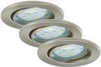 Produktbild von LED Einbauleuchten schwenkbar IP23 3xGU10 2,9 W silber Metall Ø8,6 cm Briloner