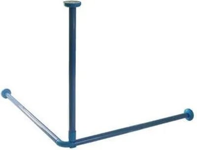 Produktbild von Deckenhalterung für Duschvorhangstage ALU blau 55 cm Deckenstütze