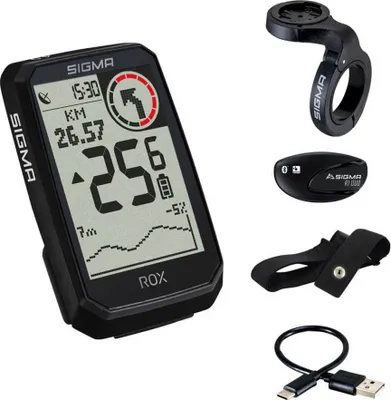 Produktbild von Sigma ROX 4.0 Endurance GPS Fahrradcomputer Sensor Set Schwarz - Navigation &...
