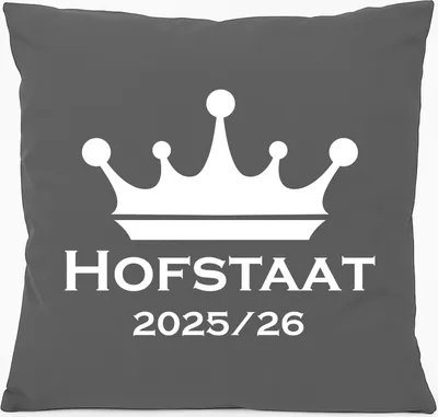 Produktbild von Huuraa Kissen Hofstaat 2025/26 Schützenfest 40x40cm mit Füllung Steel Grey Baumwolle Dekokissen Geschenkidee