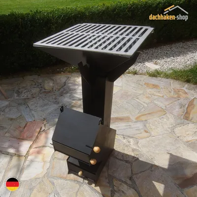 Produktbild von Raketenofen Rocket Stove 3mm Stahl für Dutch Oven + Grill Campingkocher