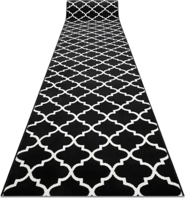 Zdjęcie produktu dla CHODNIK BCF MORAD Trelis koniczyna marokańska / krem 80 cm czarny 80x410 cm