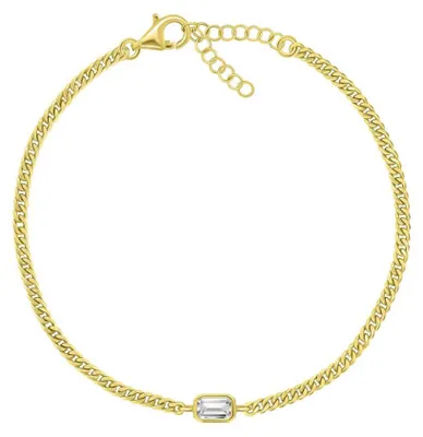 Produktbild von Elegantes vergoldetes Armband mit Zirkon BRC108Y