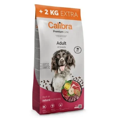 Obrázok produktu pre Calibra Dog Premium Line NEW Adult Beef 12kg + 2kg