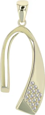 Produktbild von 333/- Gold Anhänger "Asiel"mit Zirkoniabesatz ohne Kette, 8 Karat, Gelbgold
