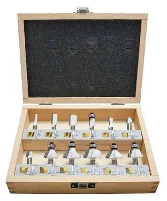 Image de Coffret de 12 fraises à bois MAKITA D-53556 pour défonceuse (queue 8mm)