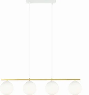 Immagine prodotto di Lampadario Emibig 4xE14 10W ALLORA con 4 paralumi bianchi 1255/4